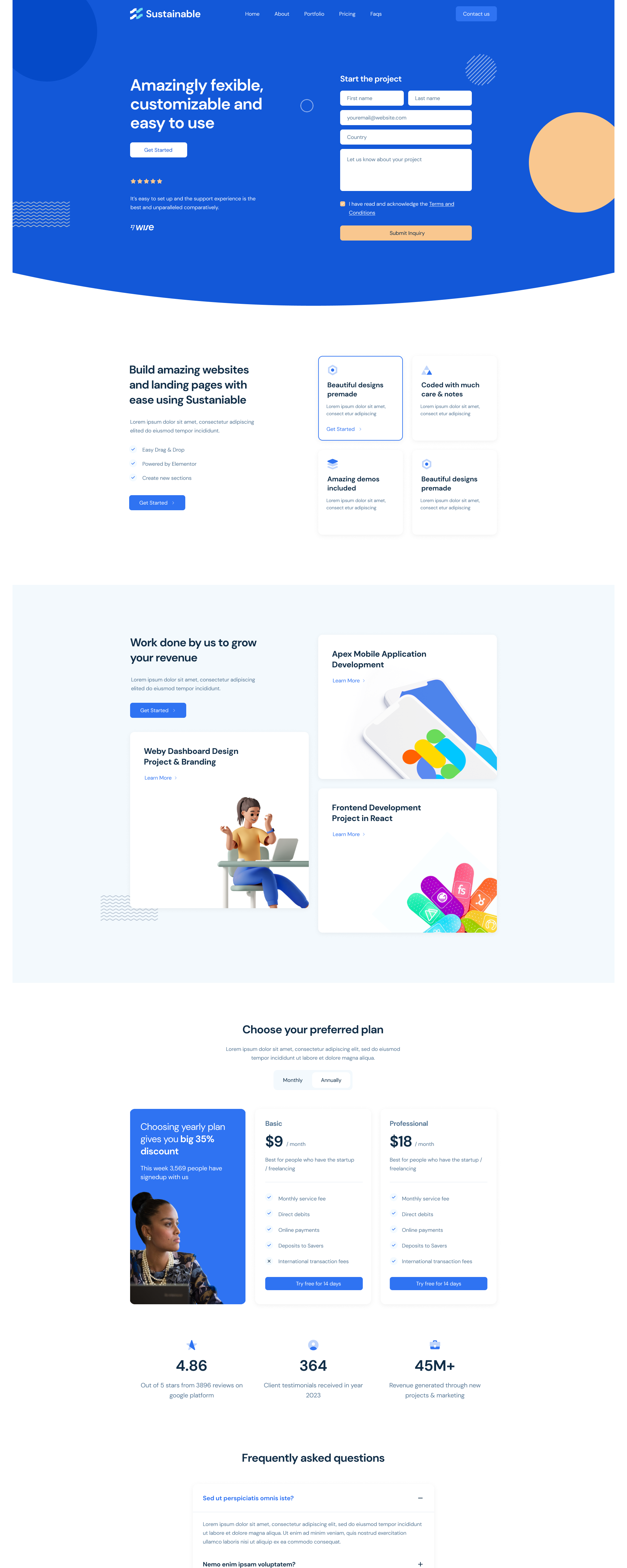 Sustainable Pro NextJs Website Template to Build Portfolios presentation image
